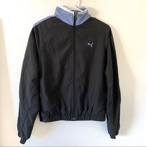 Vintage Black Blue Puma Track Jacket